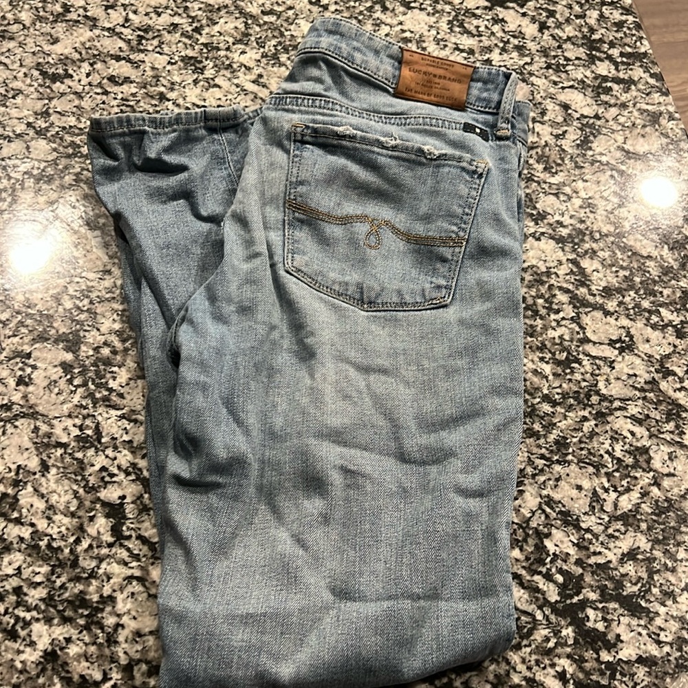 Light wash lucky brand jeans